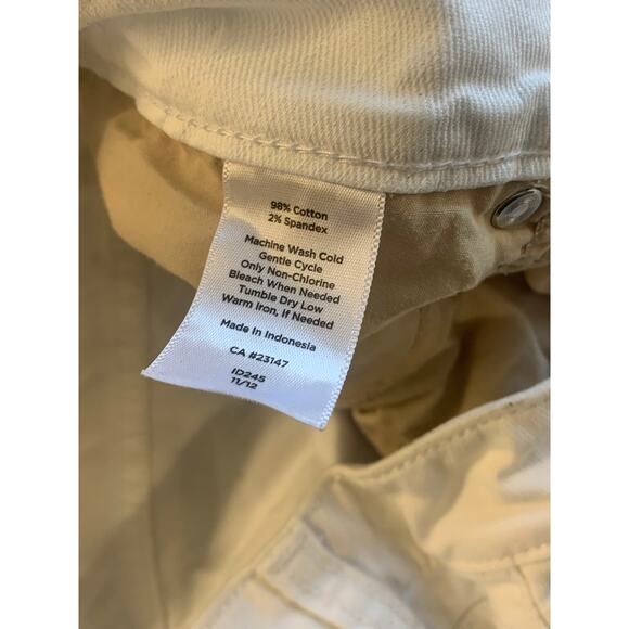 Talbots Women's High-Rise Perfect Crop Pant Stretch Cotton White Size 14 Petite - Picture 4 of 5